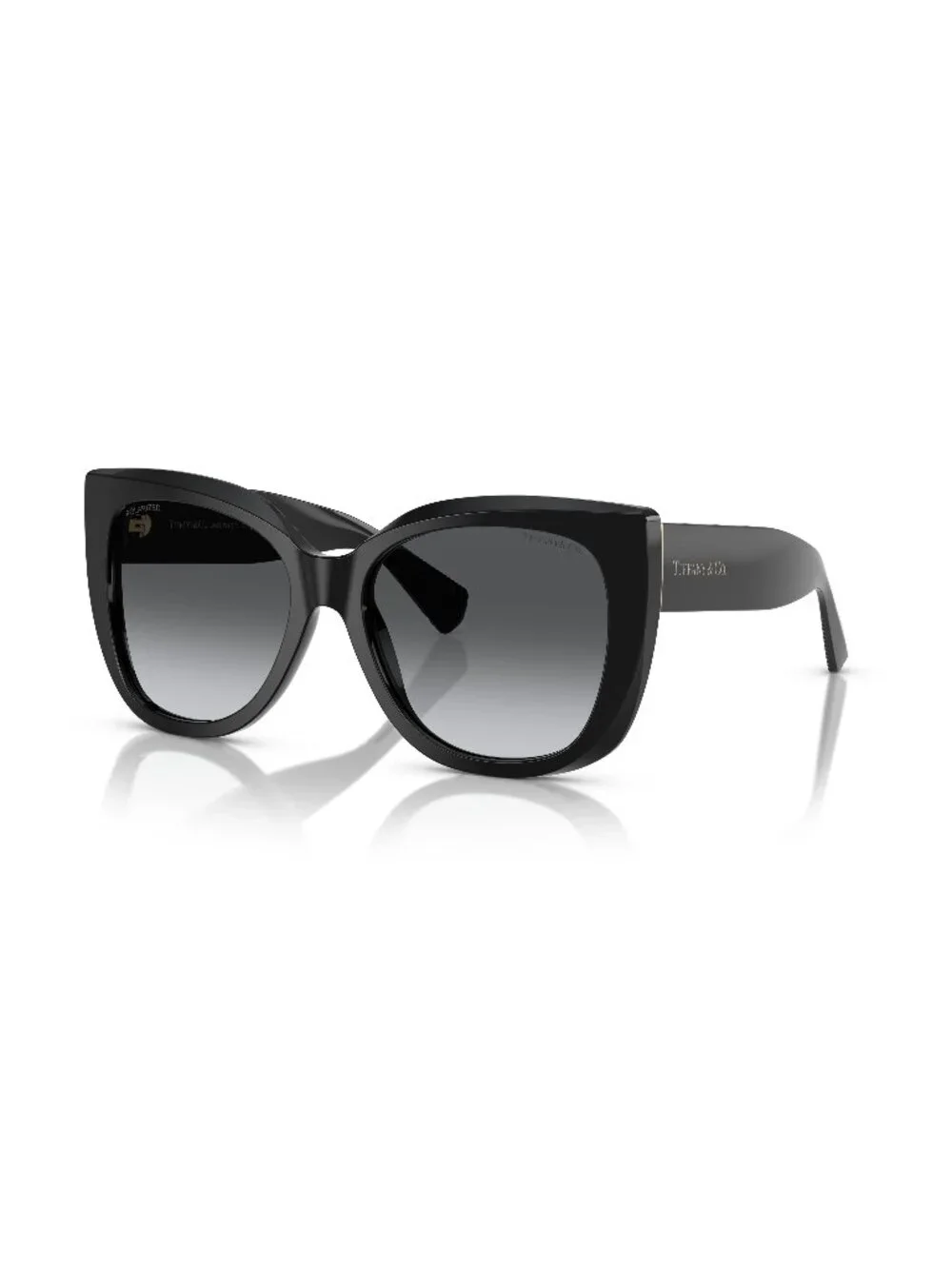 New Tiffany Women's Sunglasses Black Square Grey Lens Acetate Frame TF4229 55